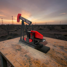 Load image into Gallery viewer, "Black and Red", Pump Jack! Original Steel Sculpture.