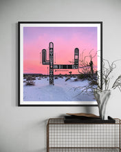 Load image into Gallery viewer, "White Sand Saguaro" Fine Art Print.