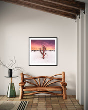 Load image into Gallery viewer, "White Sand Saguaro" Fine Art Print.