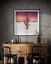Load image into Gallery viewer, "White Sand Saguaro" Fine Art Print.
