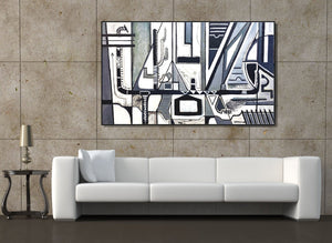 The Dancing Saguaro, 5.5"x 3' Original Painting