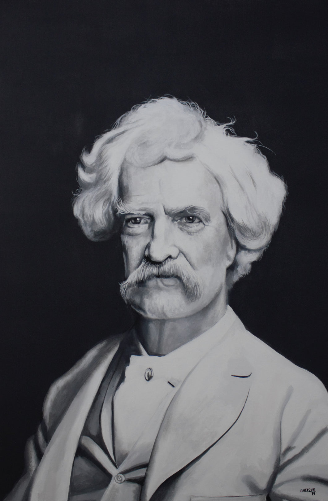 Mark Twain Black and White Print!