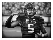 Load image into Gallery viewer, Mahomes Guns Up, Black and White Print!
