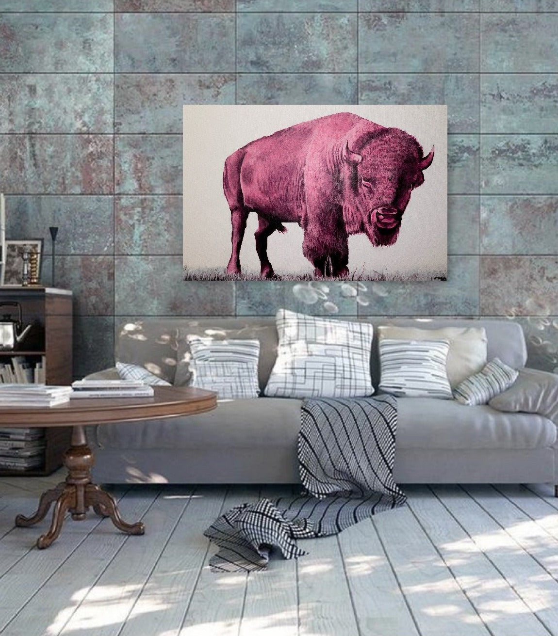 – Art Grizzle David Print! Buffalo Pink